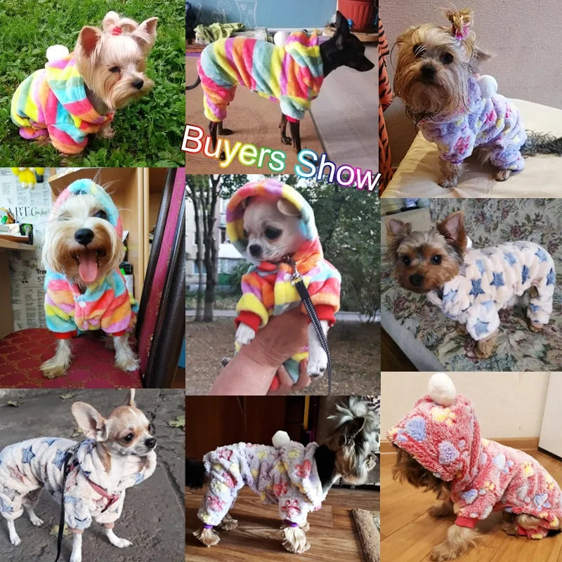 Dog Fleece Pajamas – Soft, Cozy, and Perfect for Chilly Nights - PawsMartOnline