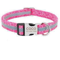 ROSE RED REFLECTIVE COLLAR