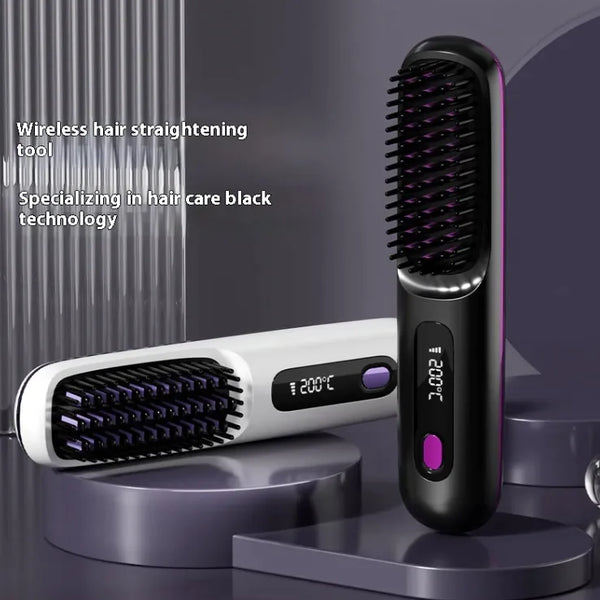 Cordless Hair Straightener – Portable, Hot Comb, Free Shipping