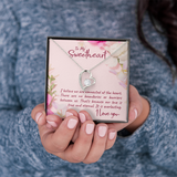 Forever Love Necklace & Faux Flower Bouquet (You Choose Card) - PawsMartOnline Jewelry White Gold Finish / Standard Box