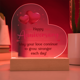 Anniversary Gift – Custom Printed Acrylic Plaque with LED Base