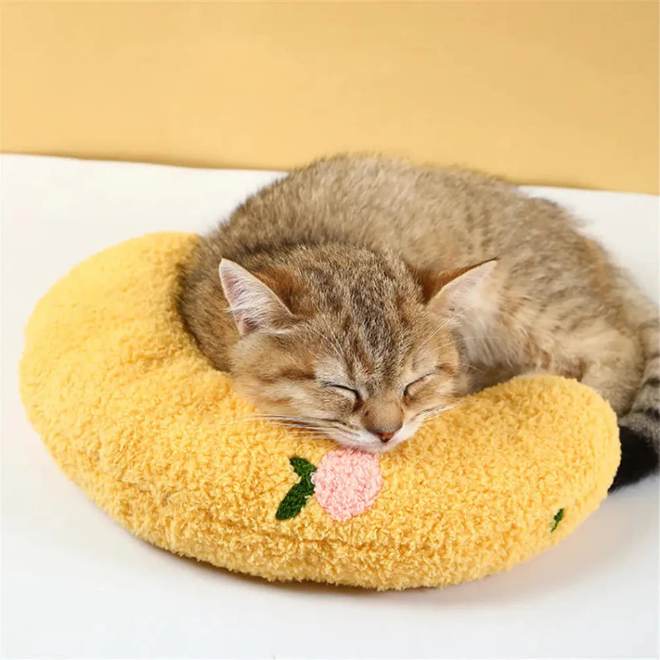 Cozy Cat Pillow - PawsMartOnline Yellow / 27 x 17 x 6cm