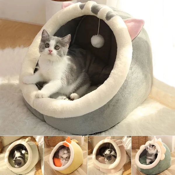 Cozy Cat Bed – Warm Pet Basket with Soft Plush Interior and Stylish - PawsMartOnline