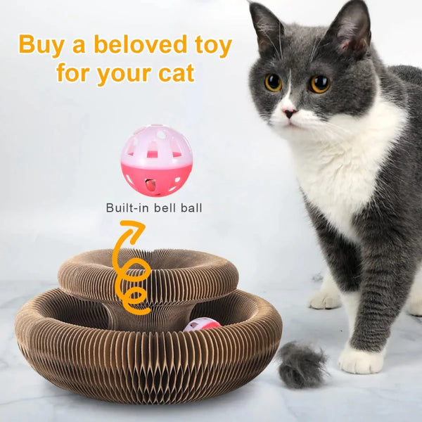 Cat Scratching Toy - Multifunctional Scratcher, and Play Center - PawsMartOnline