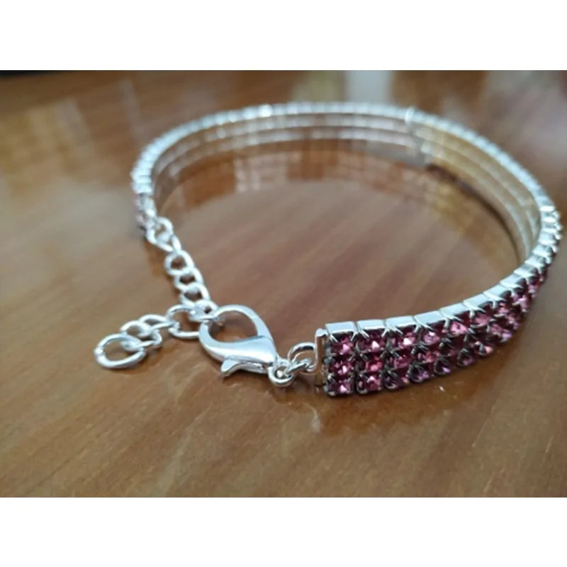 Bling Rhinestone Cat Collar - Adjustable, Stylish, and Comfortable - PawsMartOnline