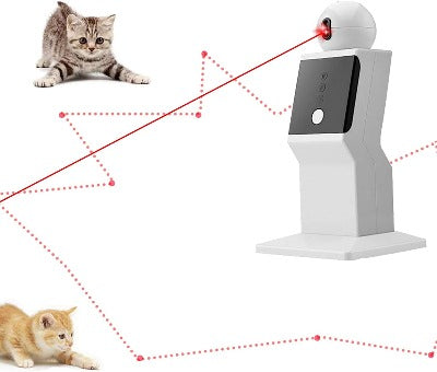 White Interactive Automatic Cat Laser Toy
