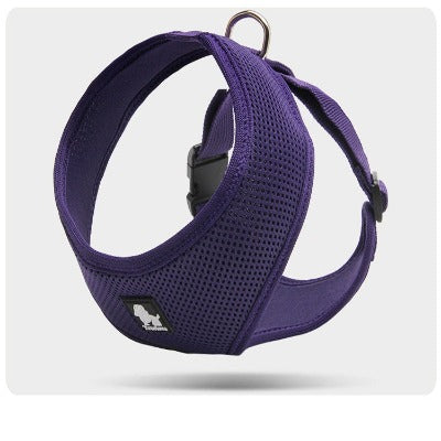 Purple-Light-Weight Mesh Pet Harness