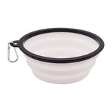 WHITE Collapsible Silicone Pet Bowl