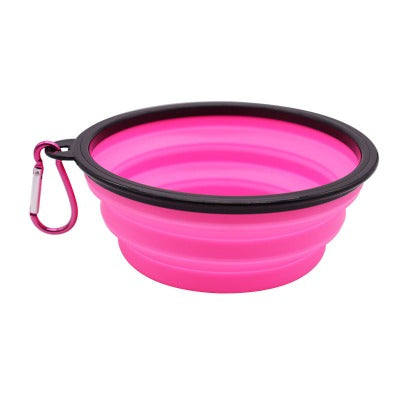 PINK Collapsible Silicone Pet Bowl
