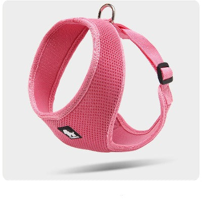 Pink-Light-Weight Mesh Pet Harness